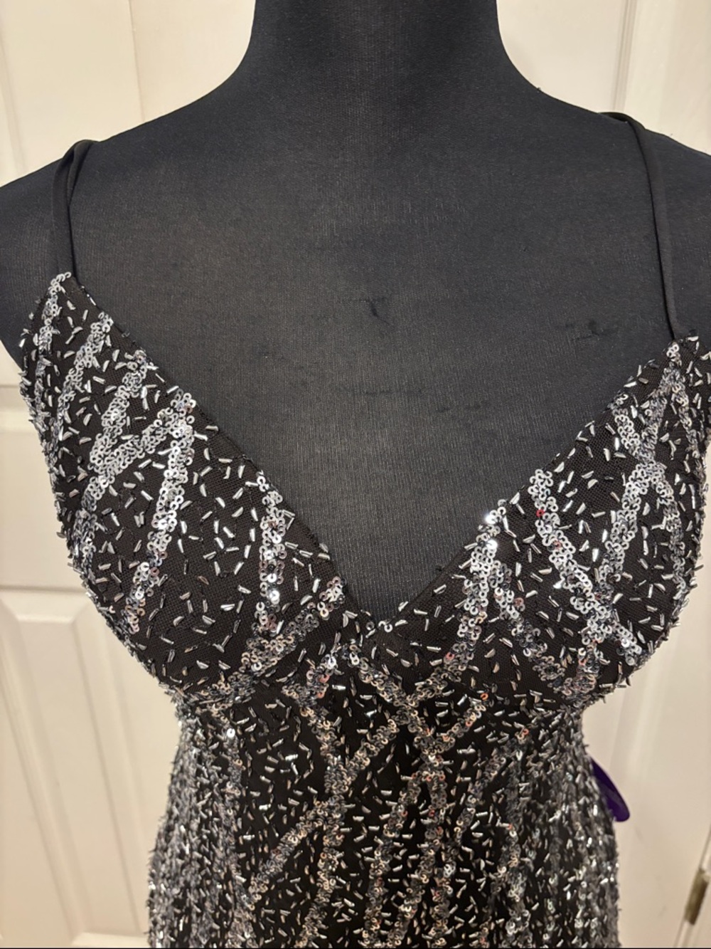 Windsor Hartley Lace-Up Sequin Mini Dress - Picture 3 of 13